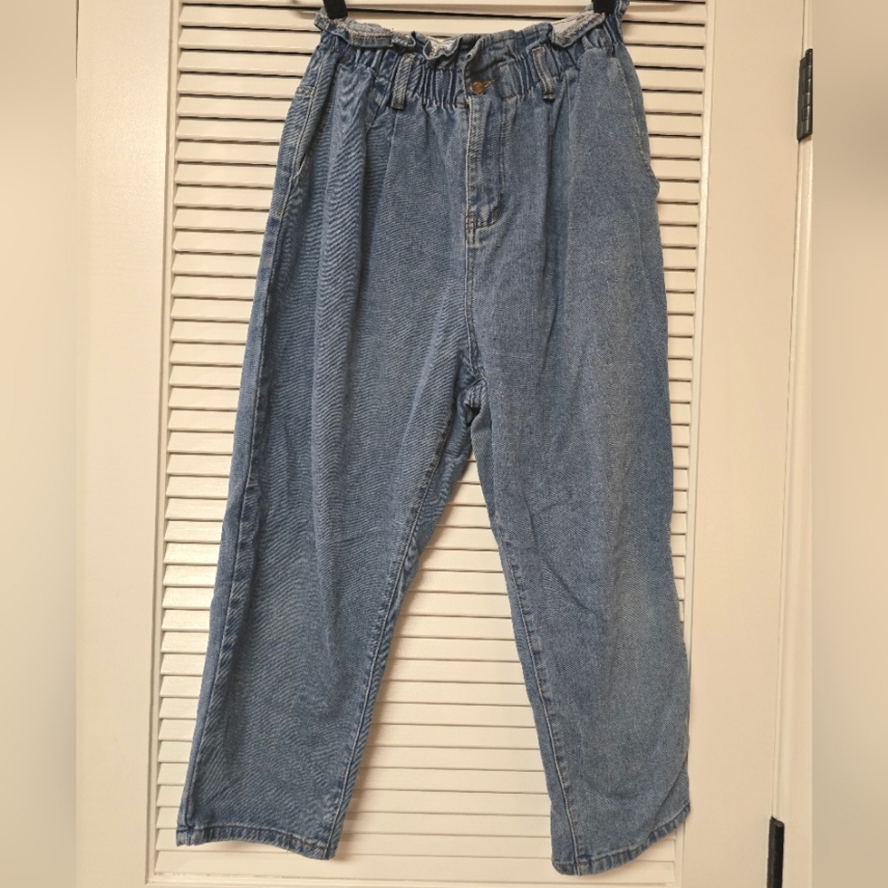 SHEIN - (Plus-Size) High-Waisted Casual Jeans With Pockets & Elastic Waist